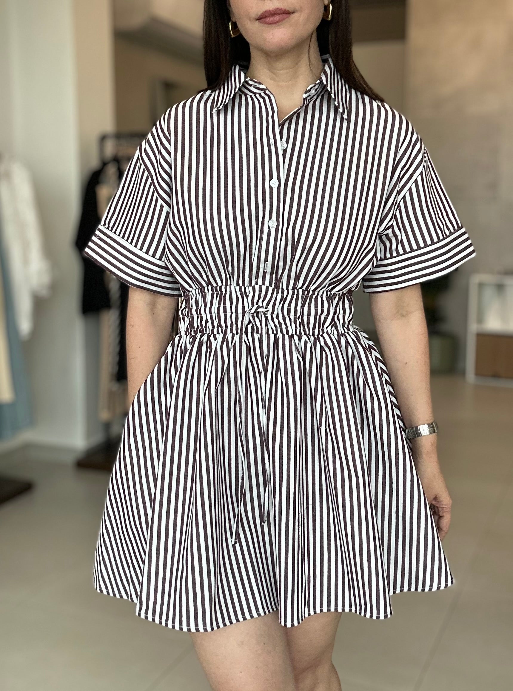 Striped Short Dress