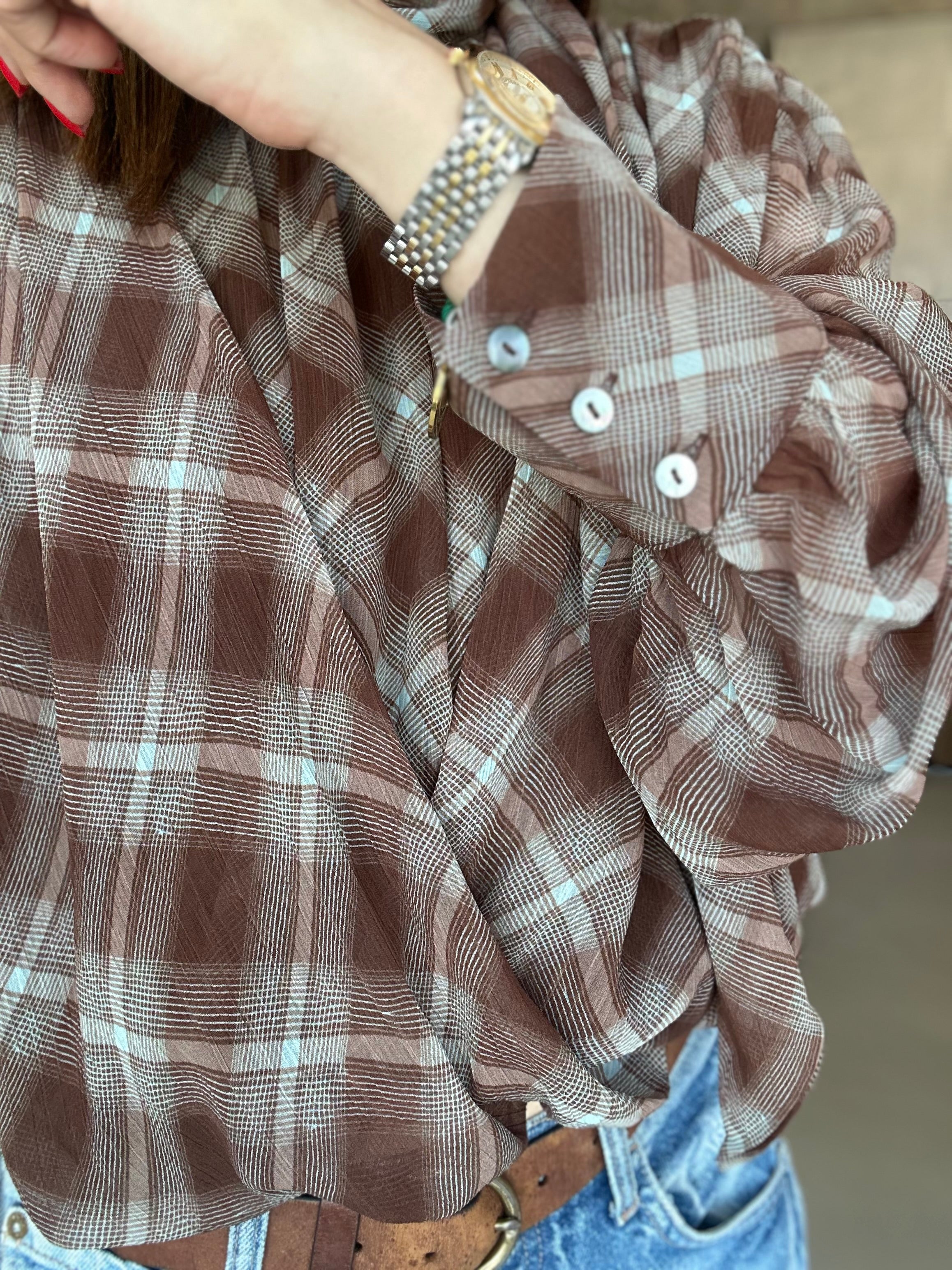 Pretty Plaid Blouse