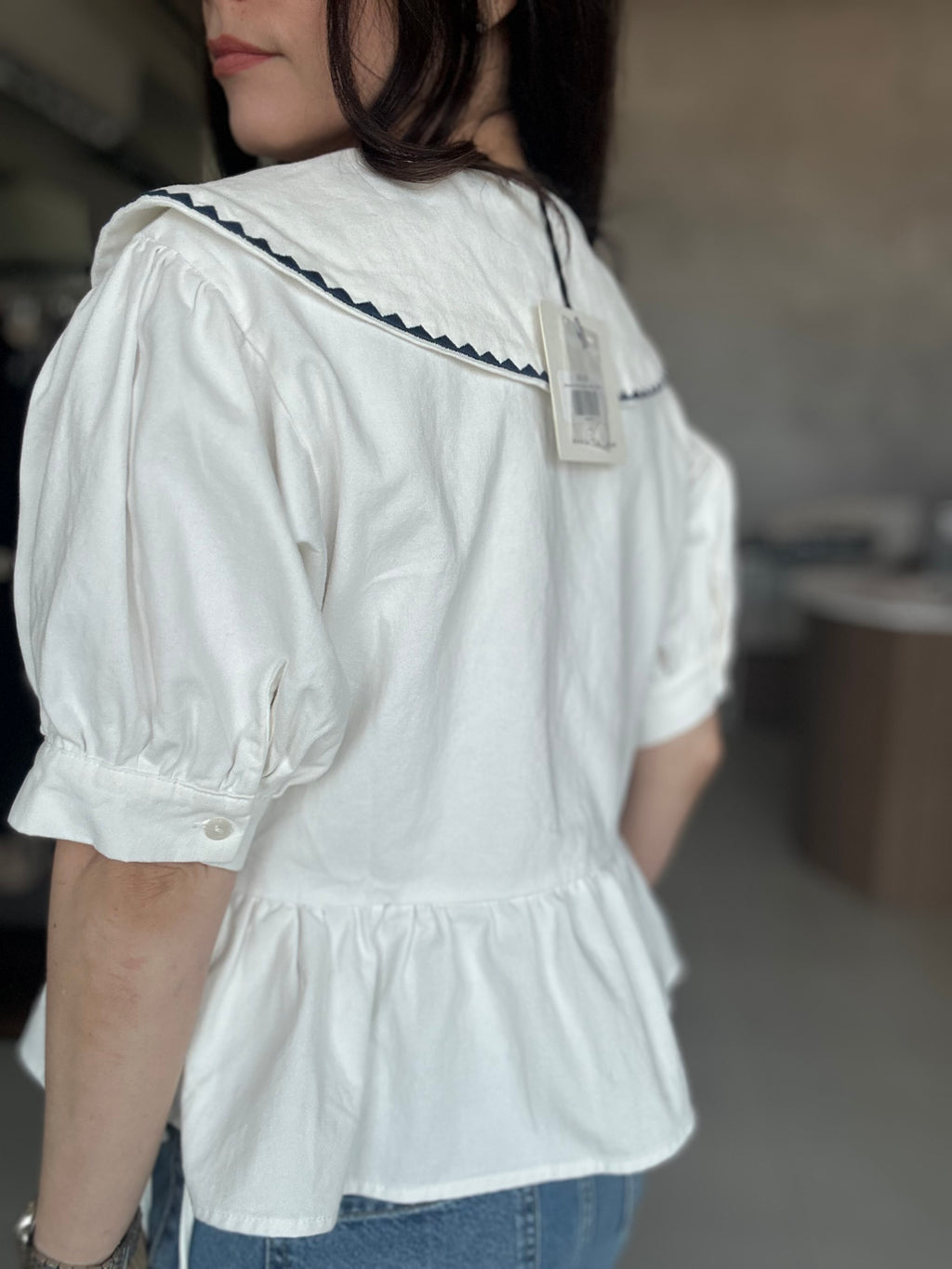 Statement Collar Wrap Top