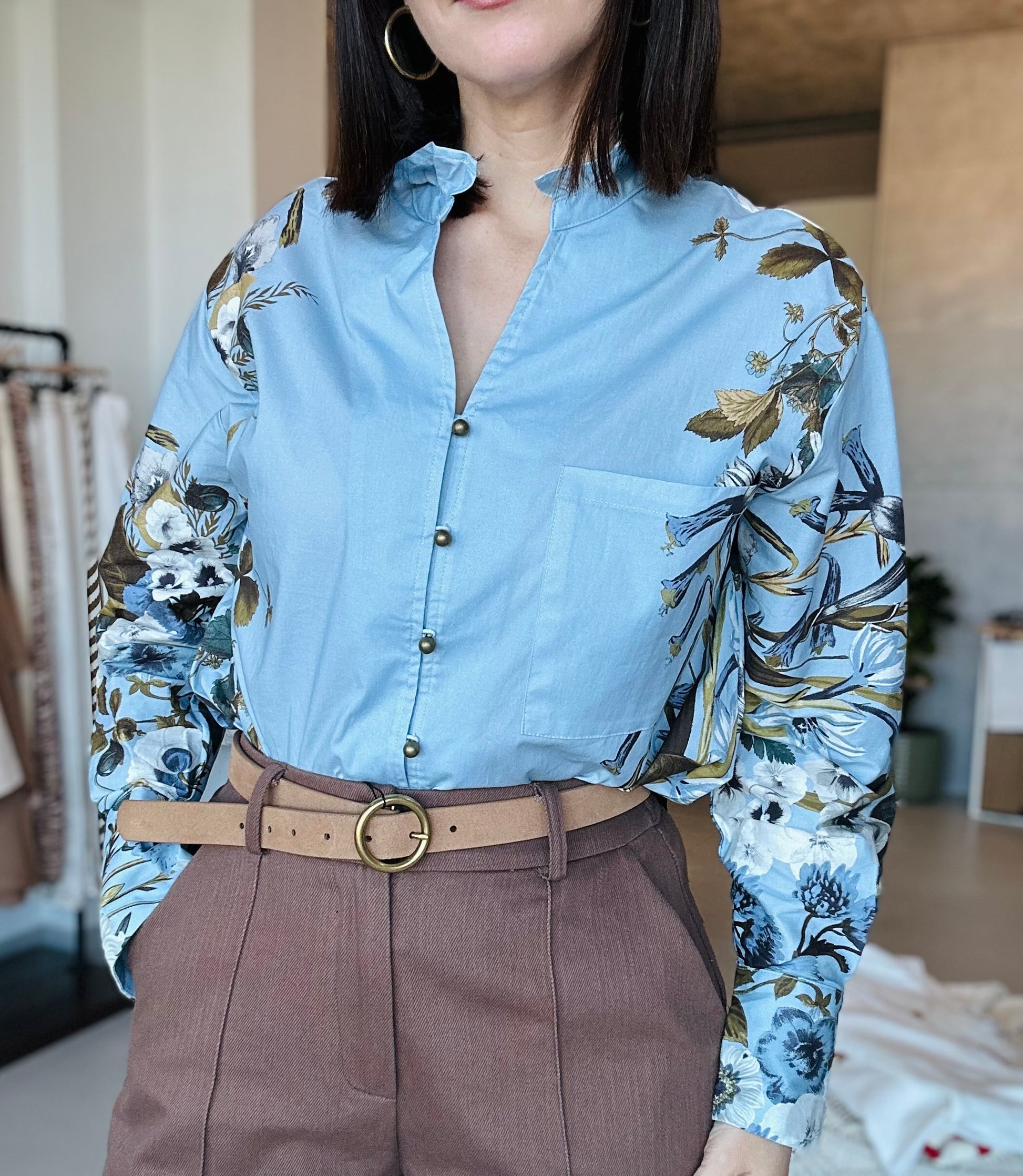 Blue Automn Blouse