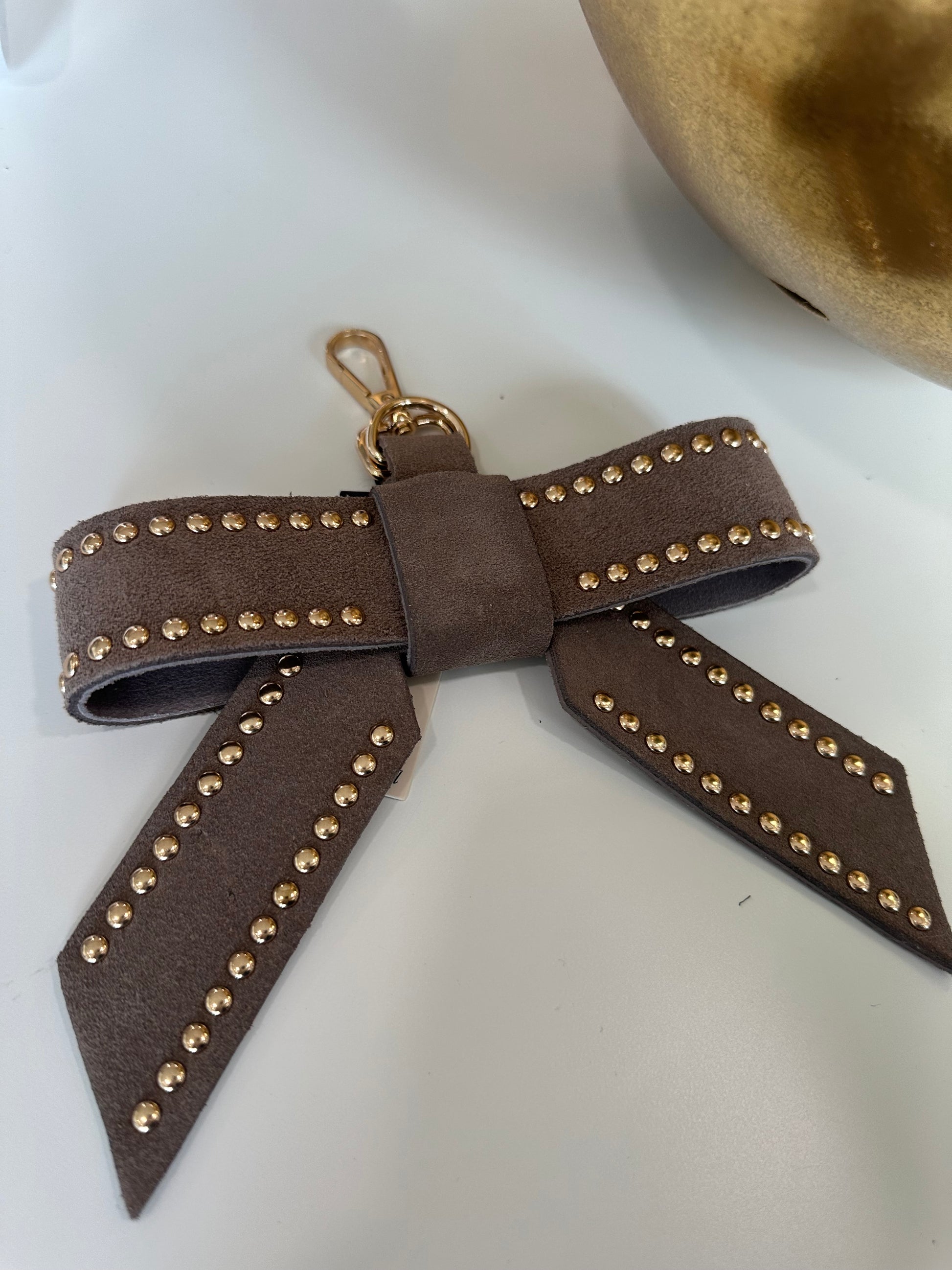 Suede Bow Charm