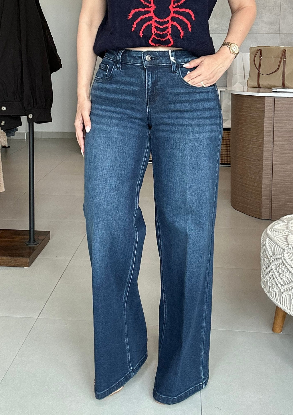 Wide Leg Dark Denim