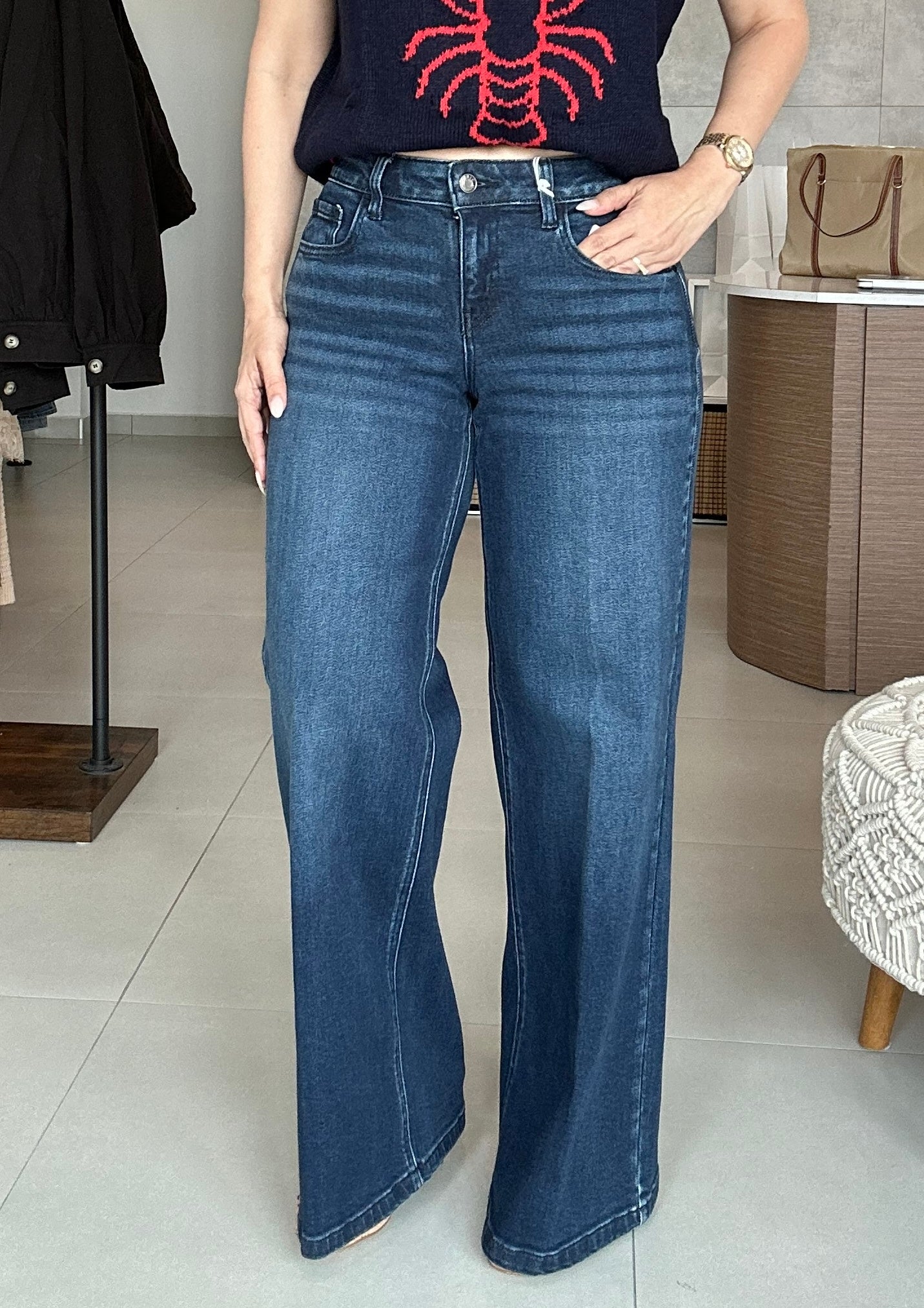 Wide Leg Dark Denim
