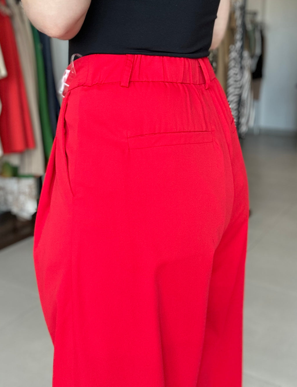 Red Hot Wide Leg Trouser