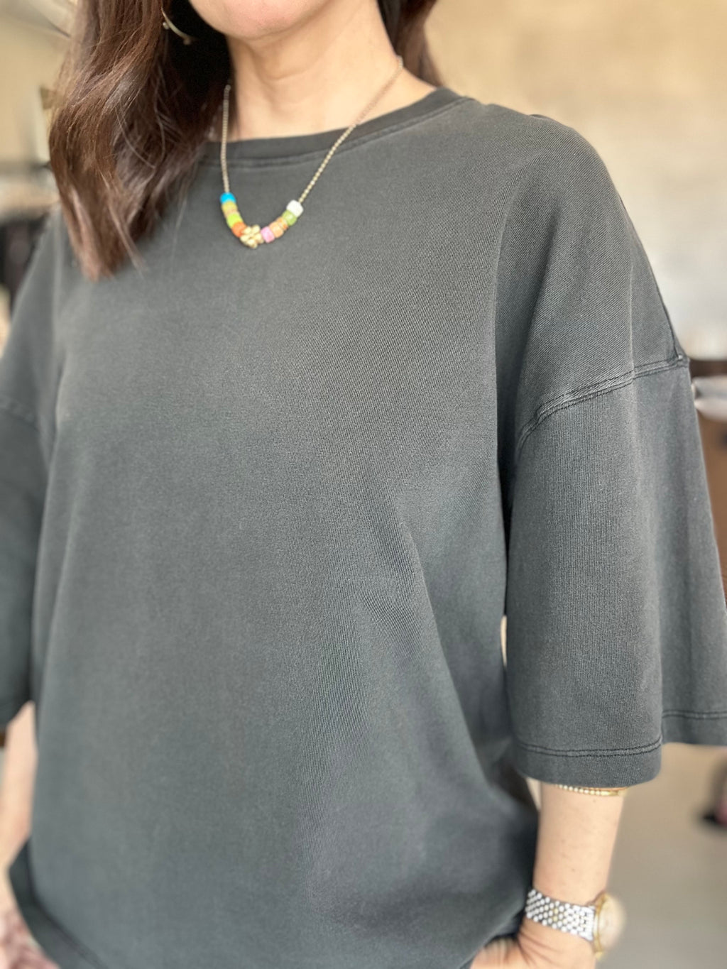 Faded Black Oversized Tshirt