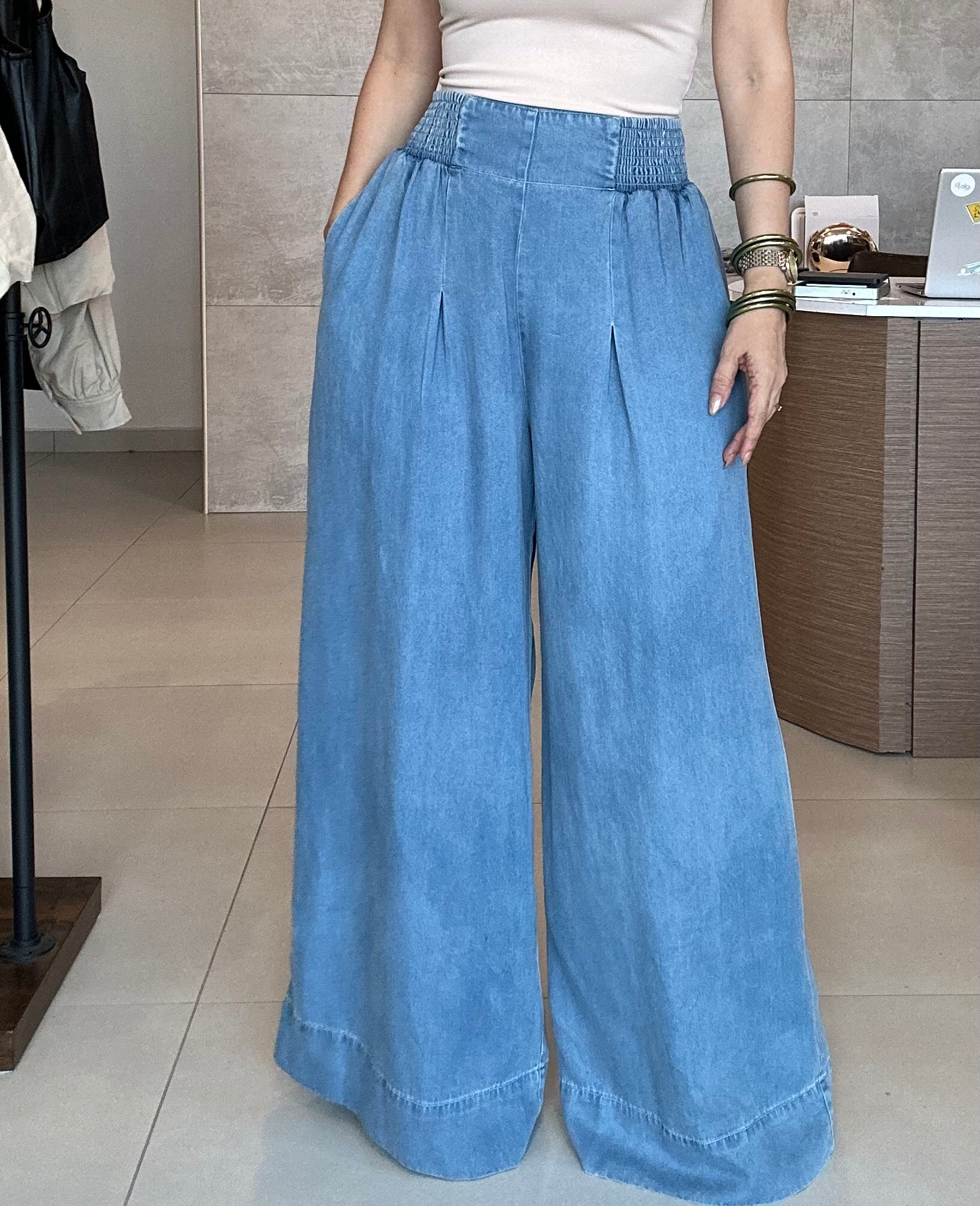 Soft Denim Palazzo