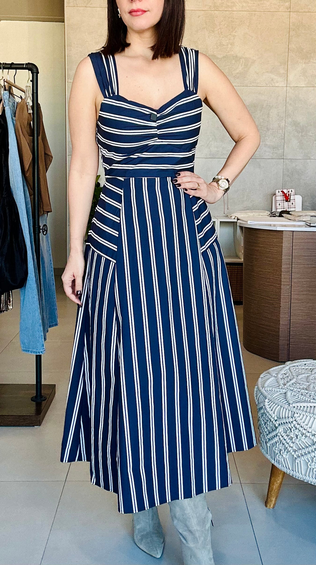 A-Line Stripe Dress