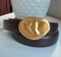 Dark Brown Genuine Leather Belt