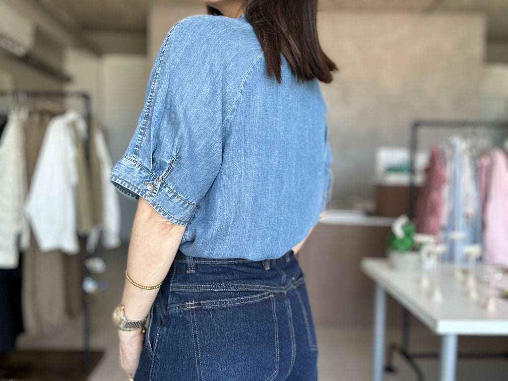 Flowy Denim Top