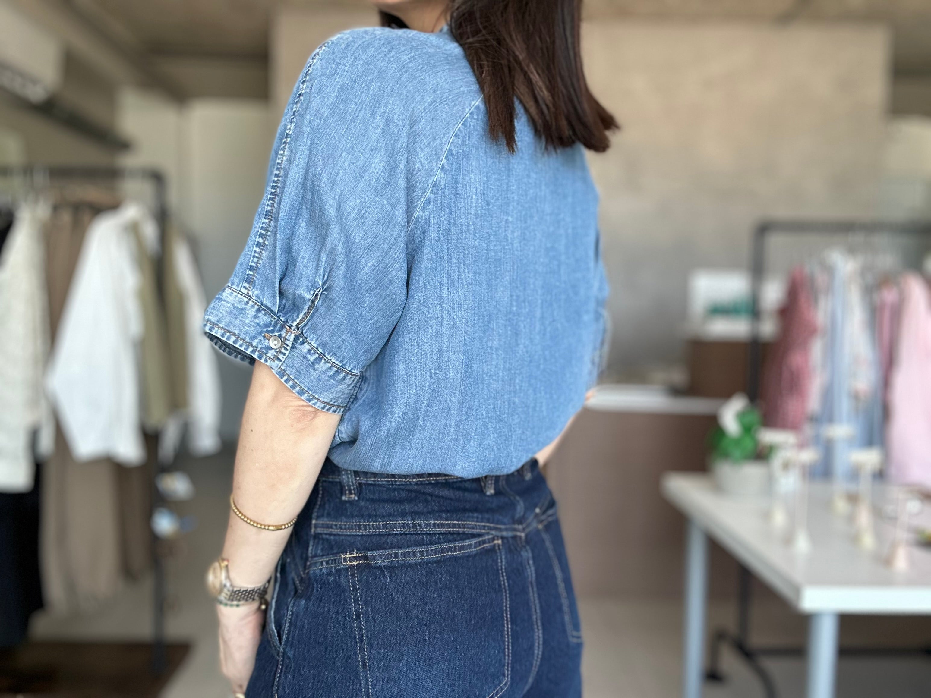 Flowy Denim Top