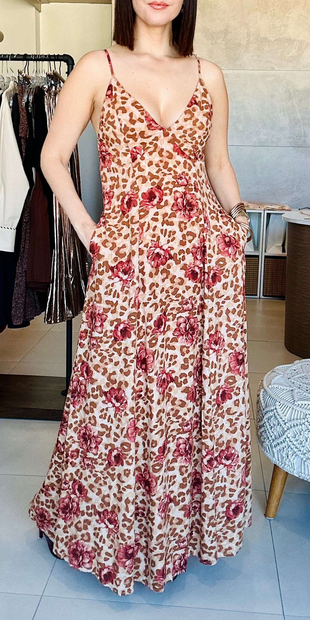 Flower/Cheetah Maxi