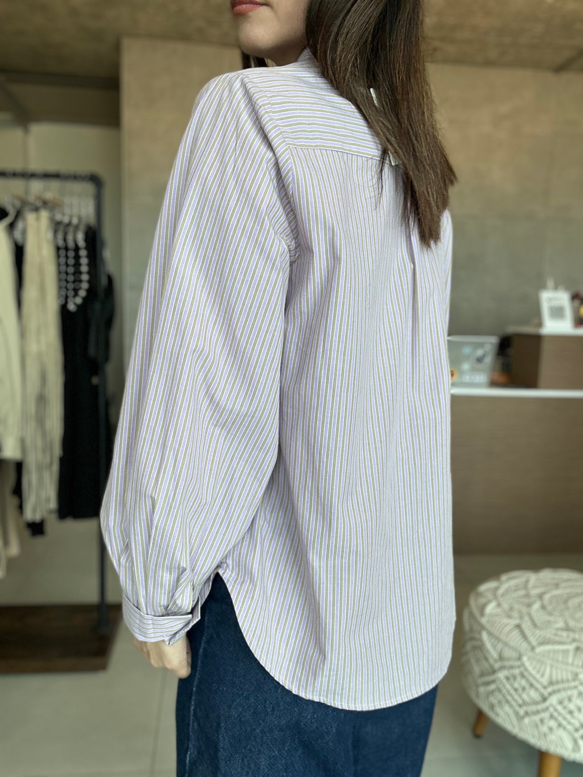 Lavander/Taupe Blouse