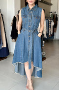 High Low Denim Dress
