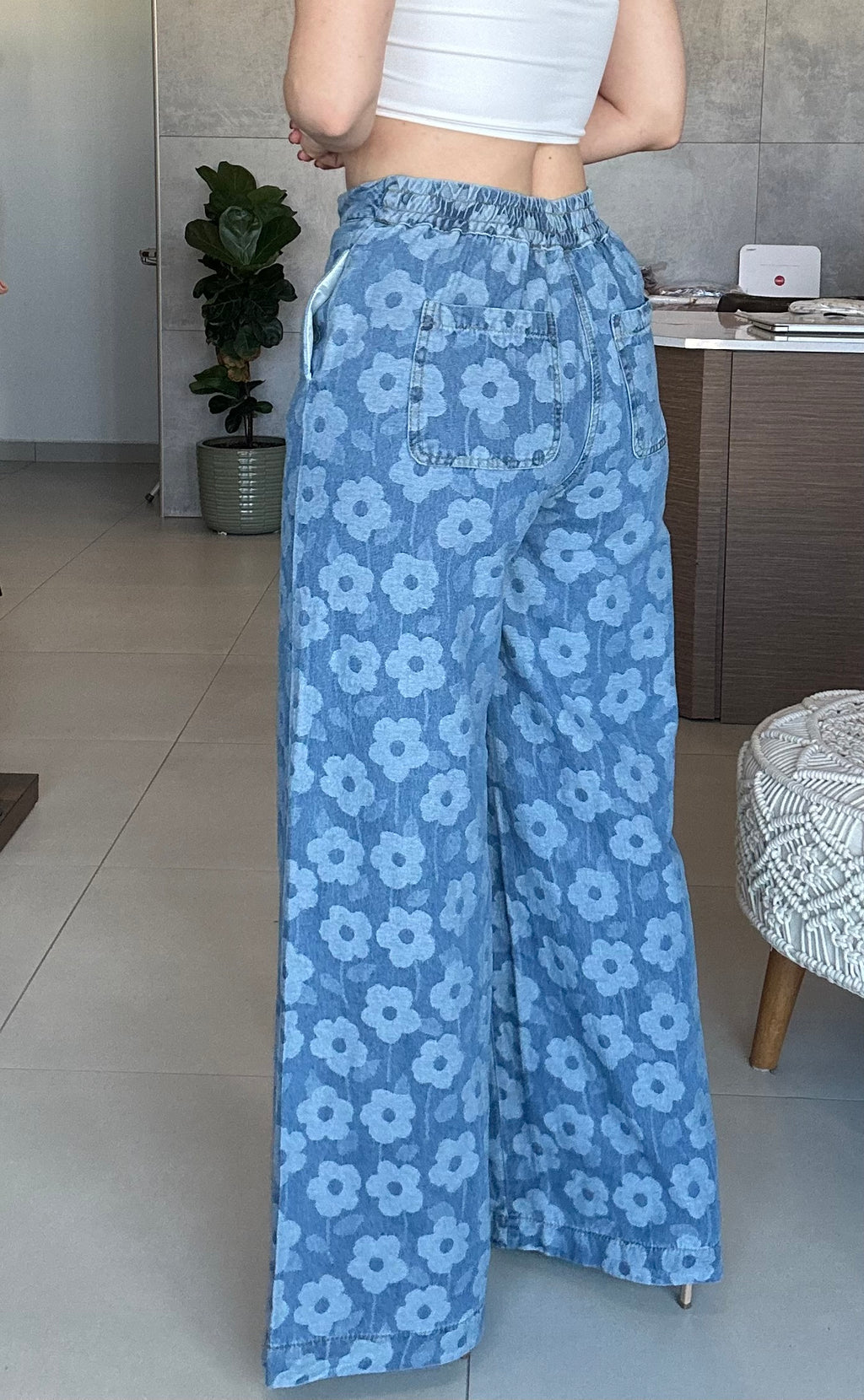 Blue Flower Pant