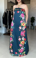 Botanical Strapless Maxi