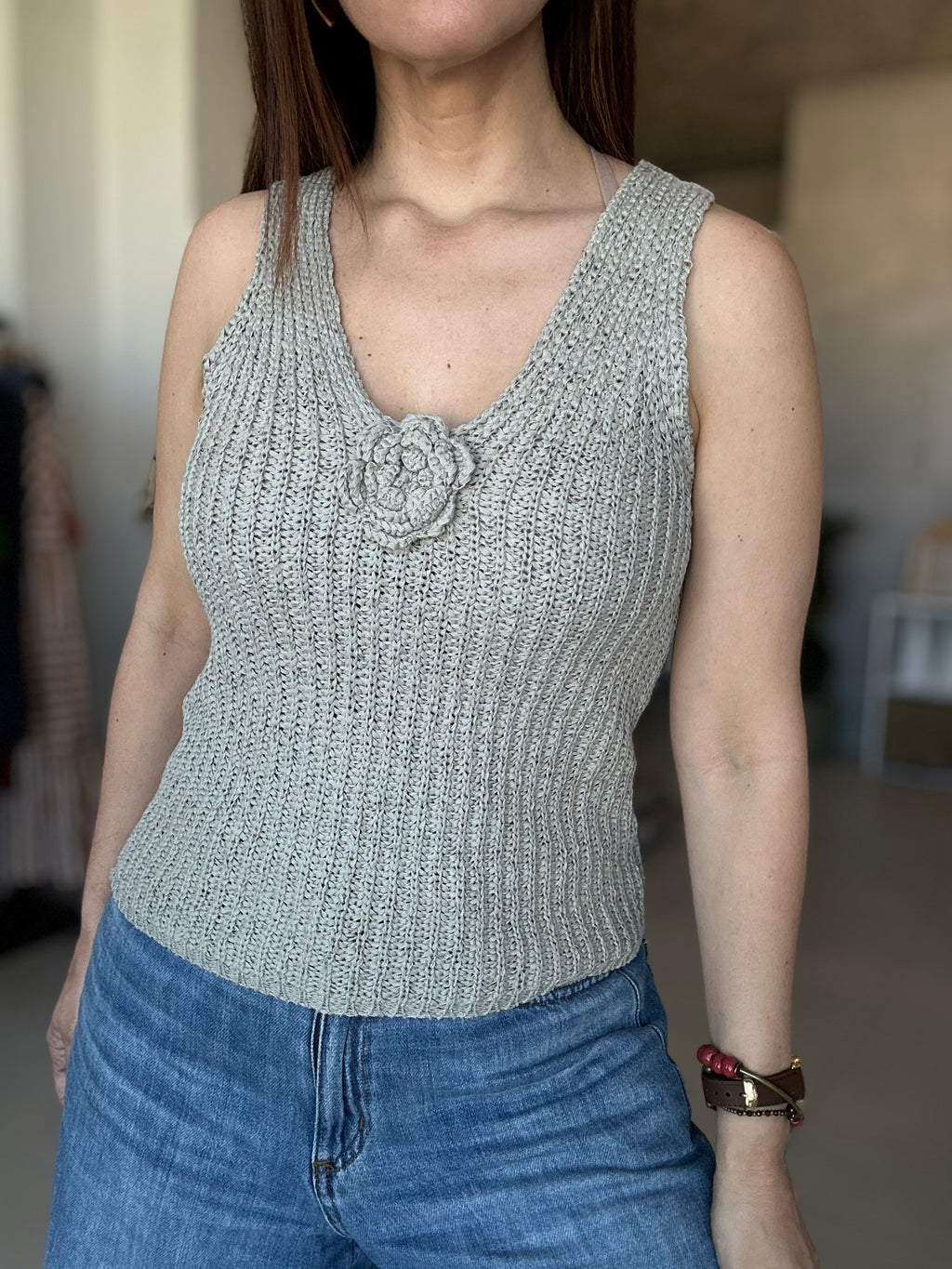 Yarn Flower Top
