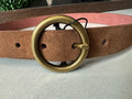 Choco Suede Belt (Genuine Leather)
