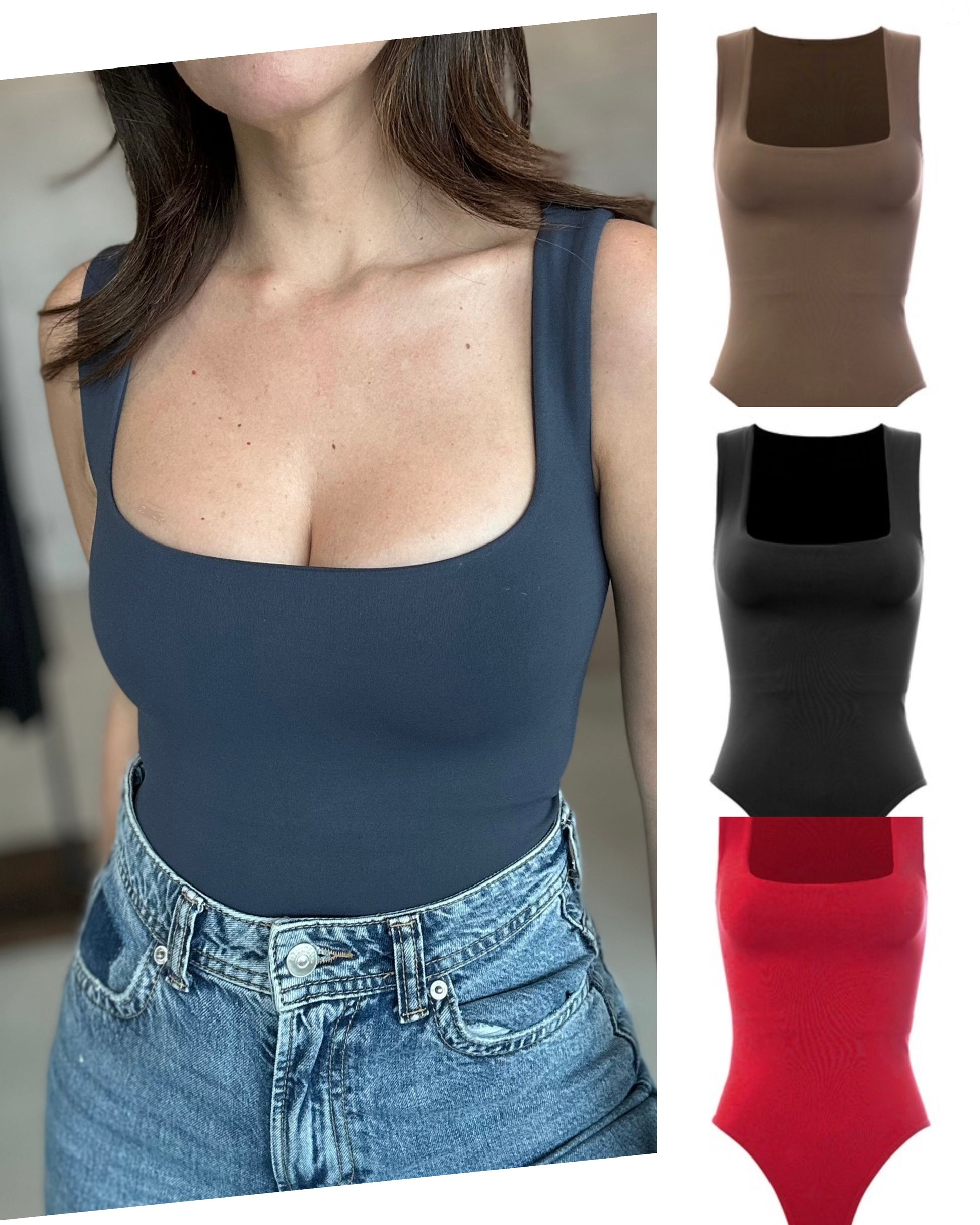 Squareneck Tank BODYSUIT