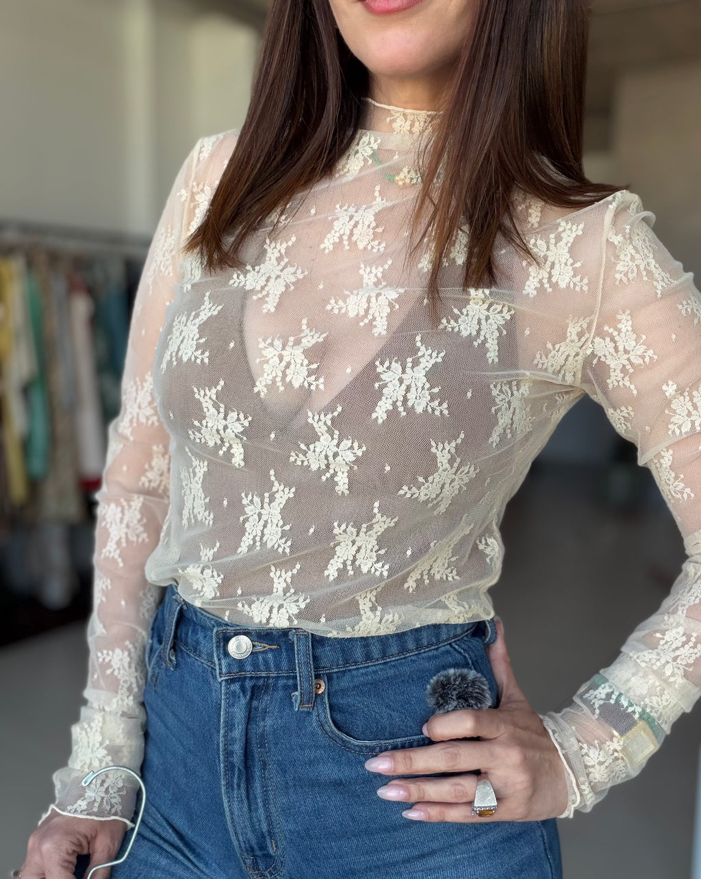 Lace Long Sleeve Top