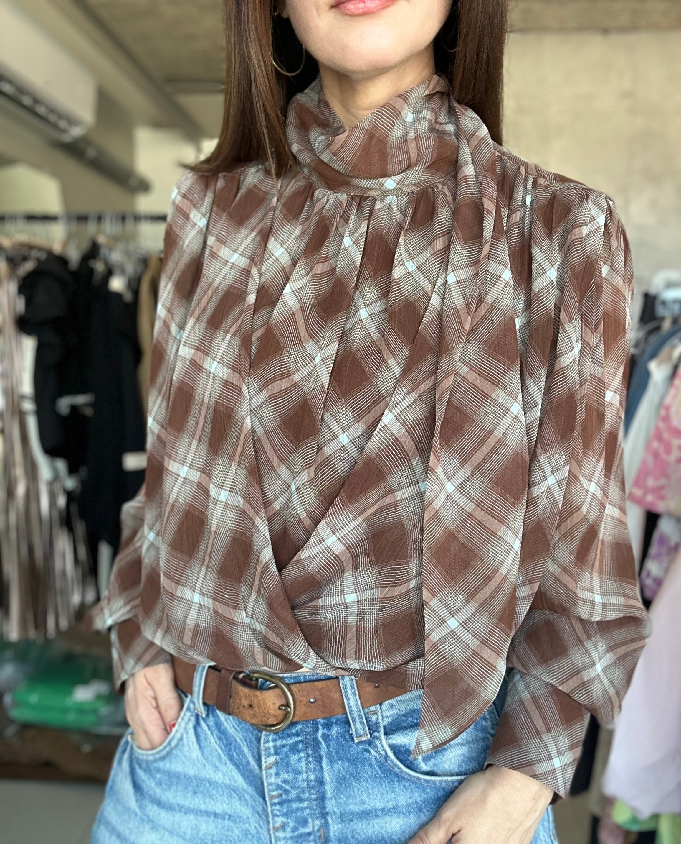 Pretty Plaid Blouse