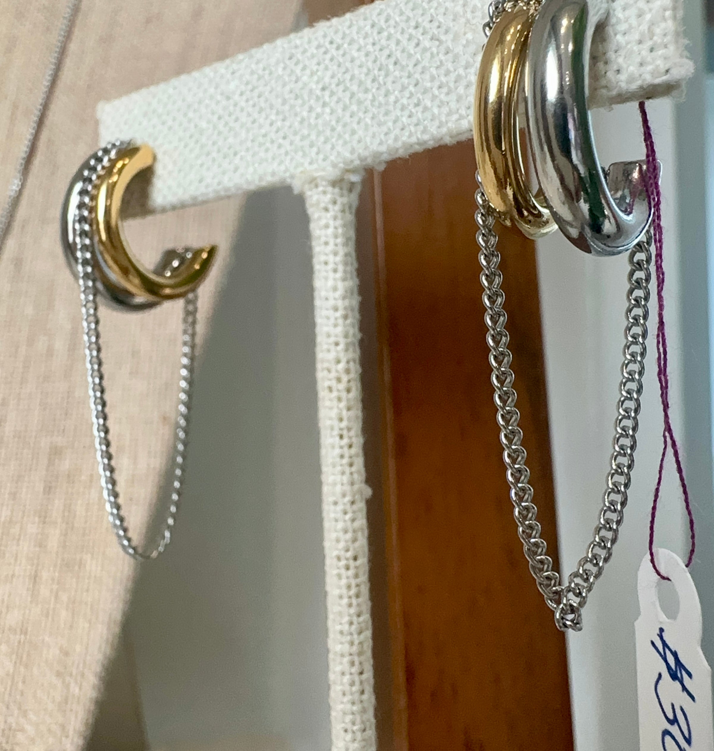 Two Tones Earings (Silver + Gold)