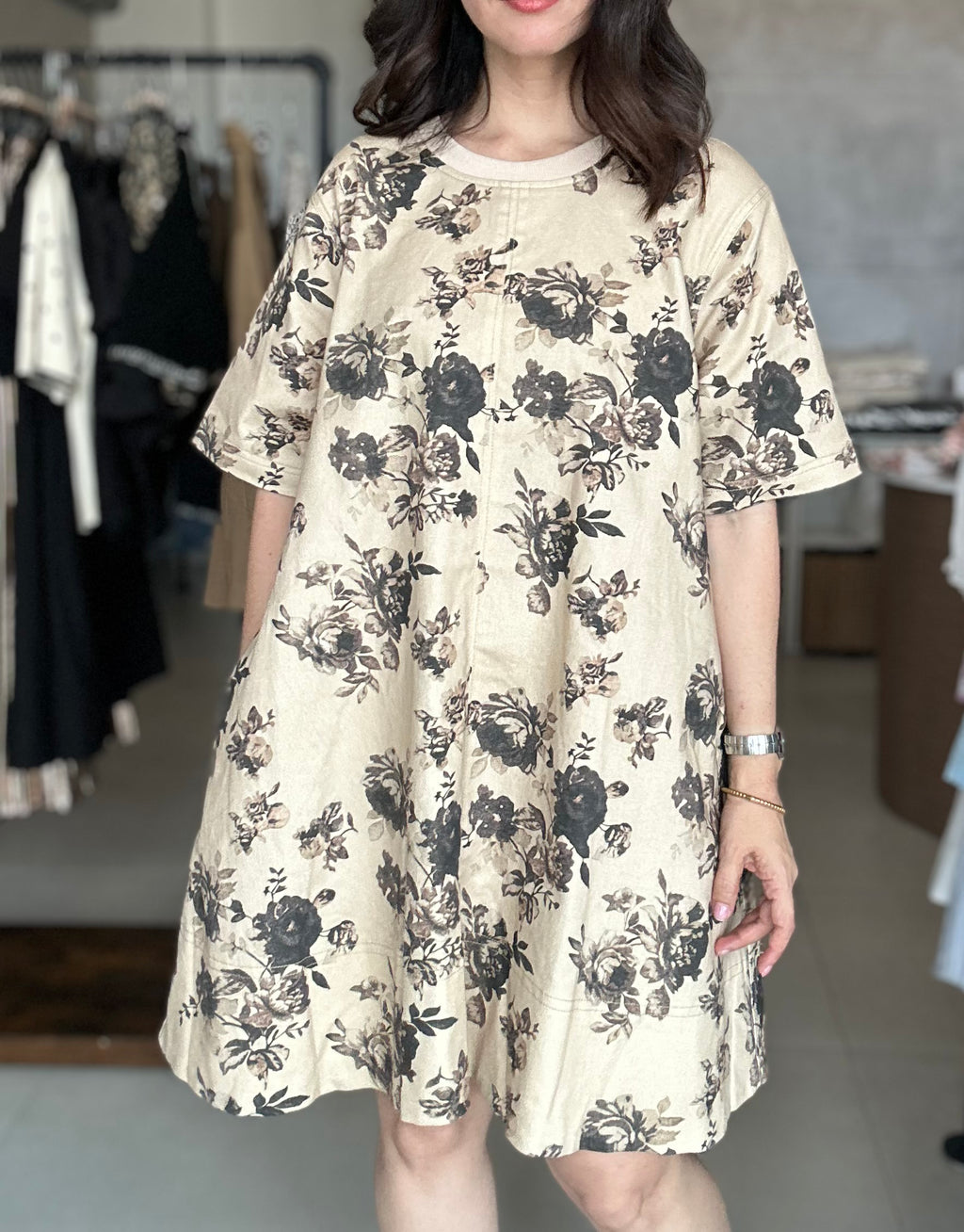 Vintage Roses A-Line Dress