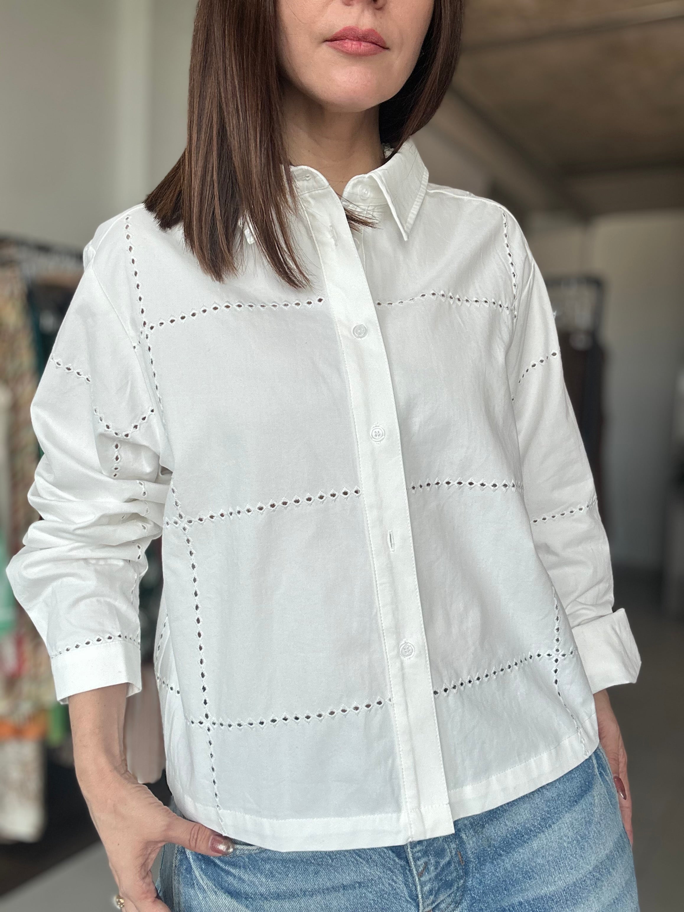 Boxy Embroidered Shirt