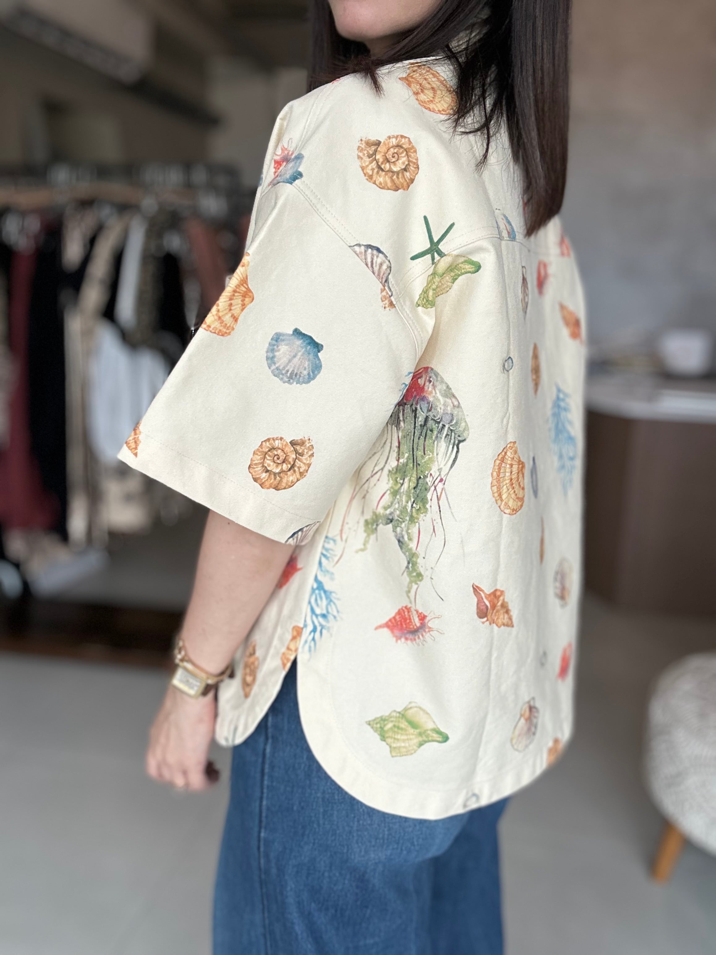 Watercolor Oversized Top