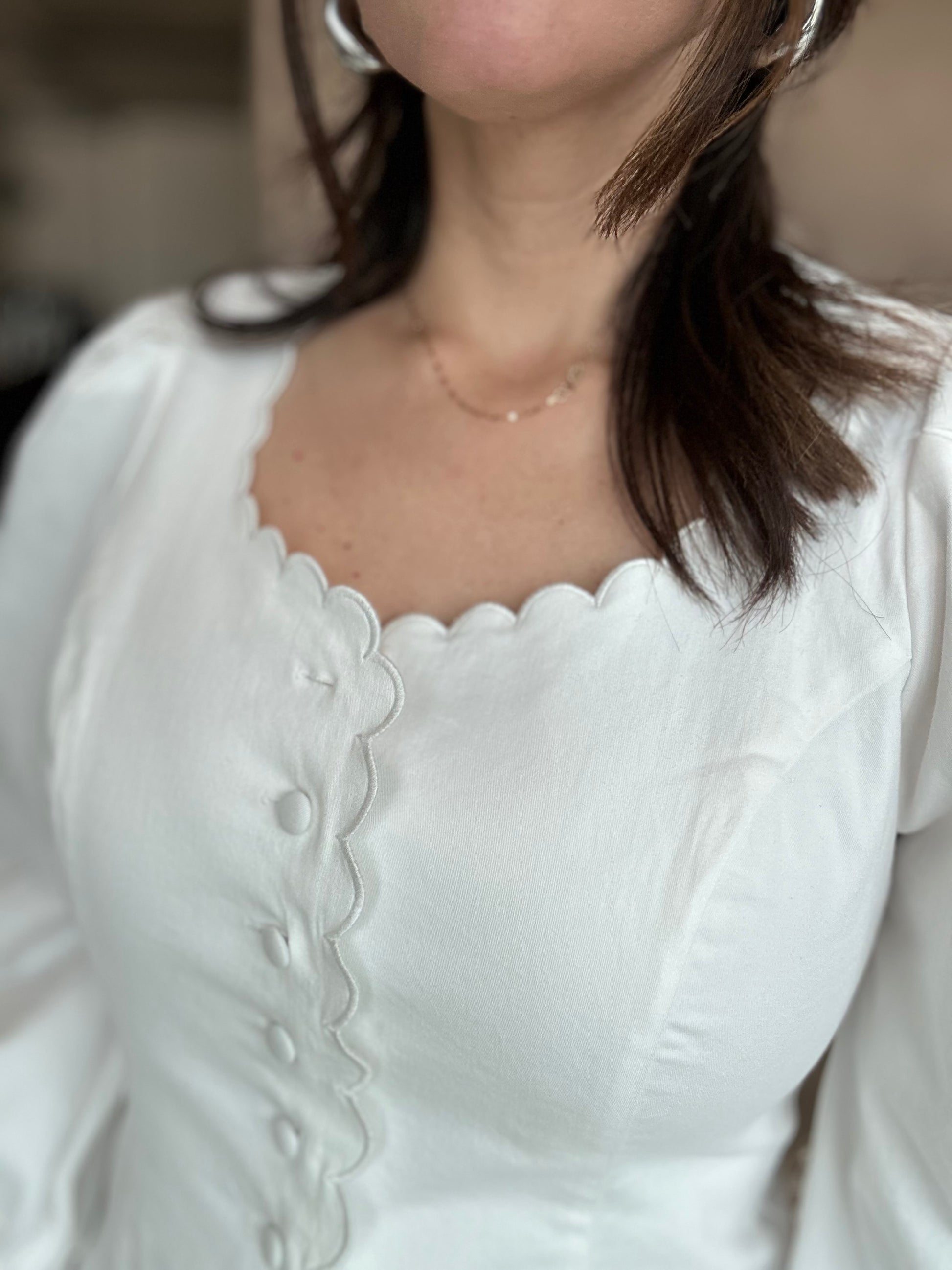 White Embroidered Blouse