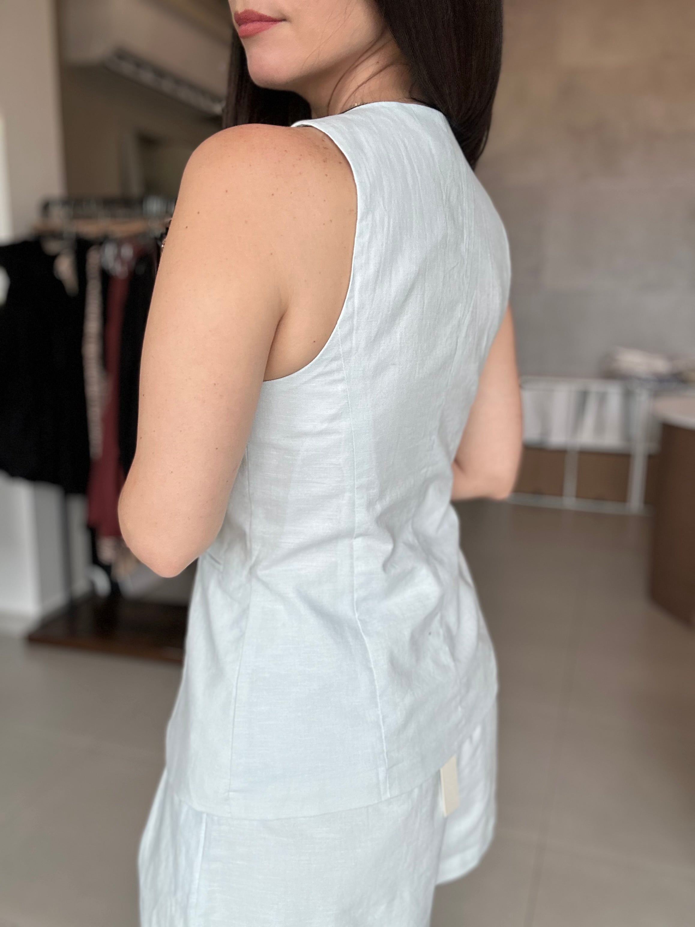 Power Blue Vest+Short Set