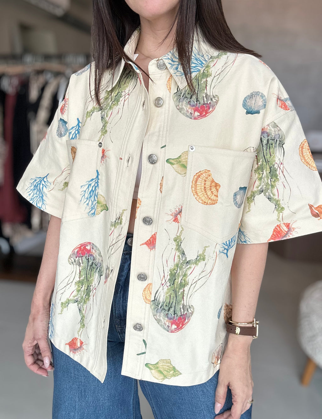 Watercolor Oversized Top