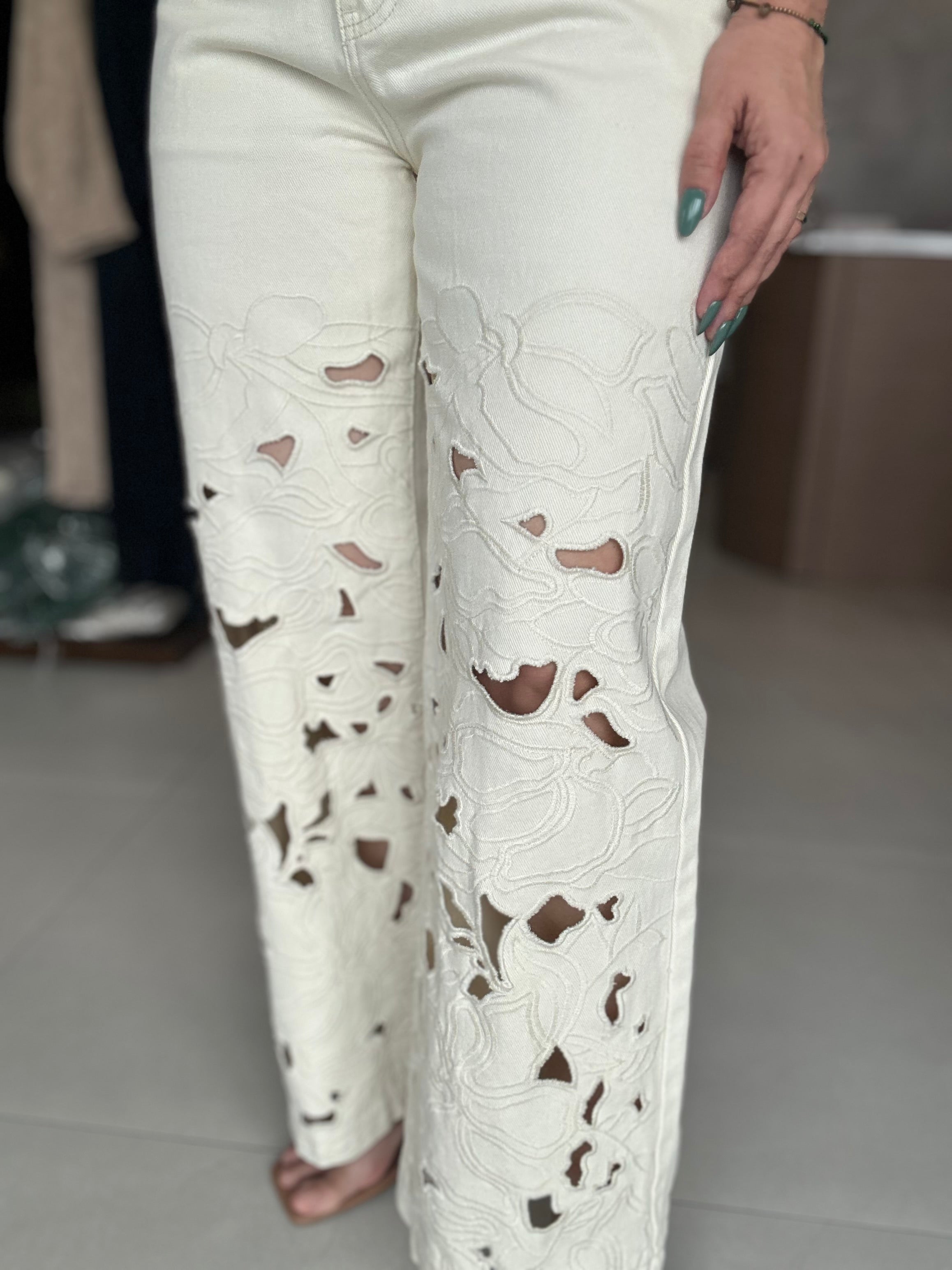 Stylish Embroidered Denim