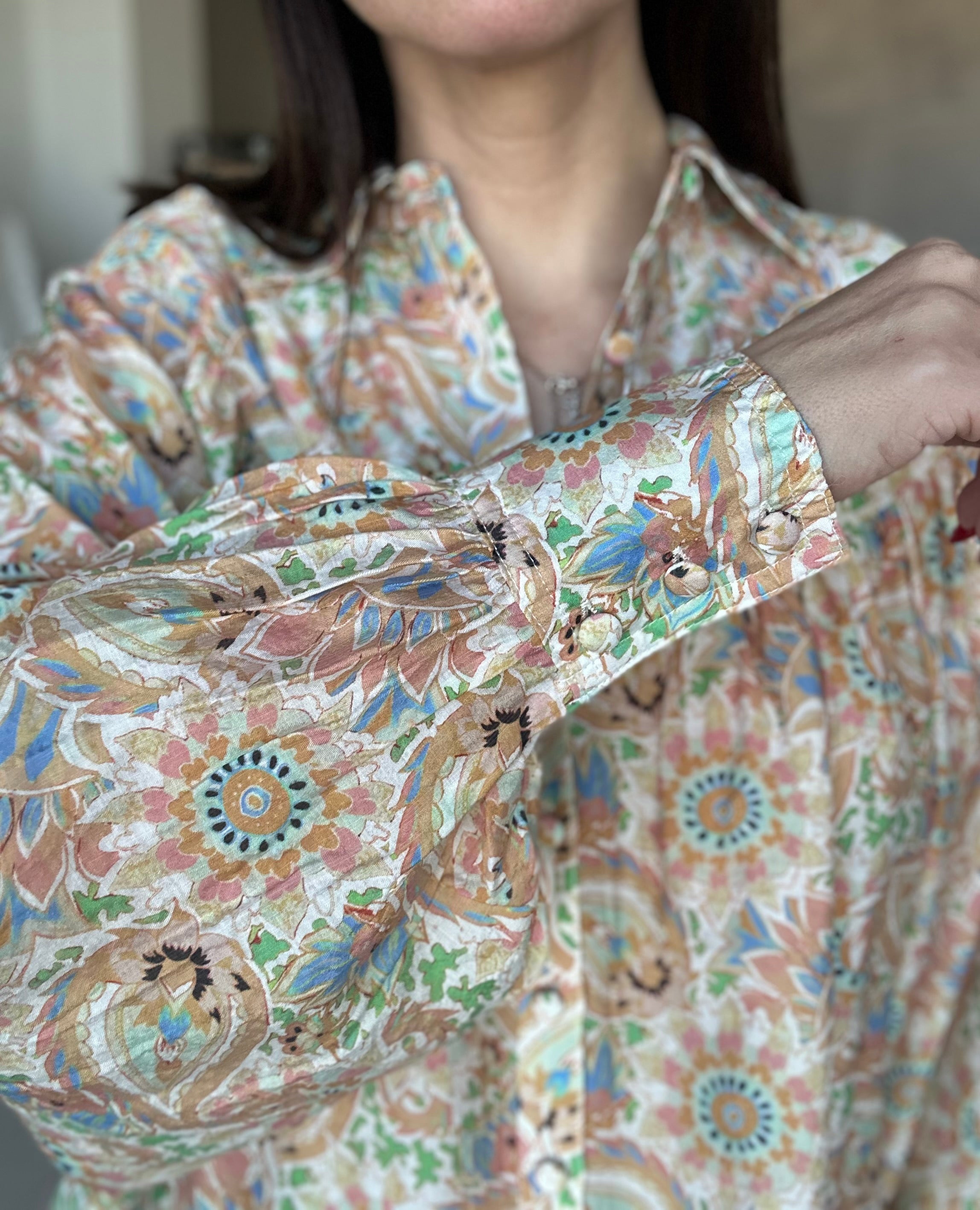 Paisley Button Down Blouse