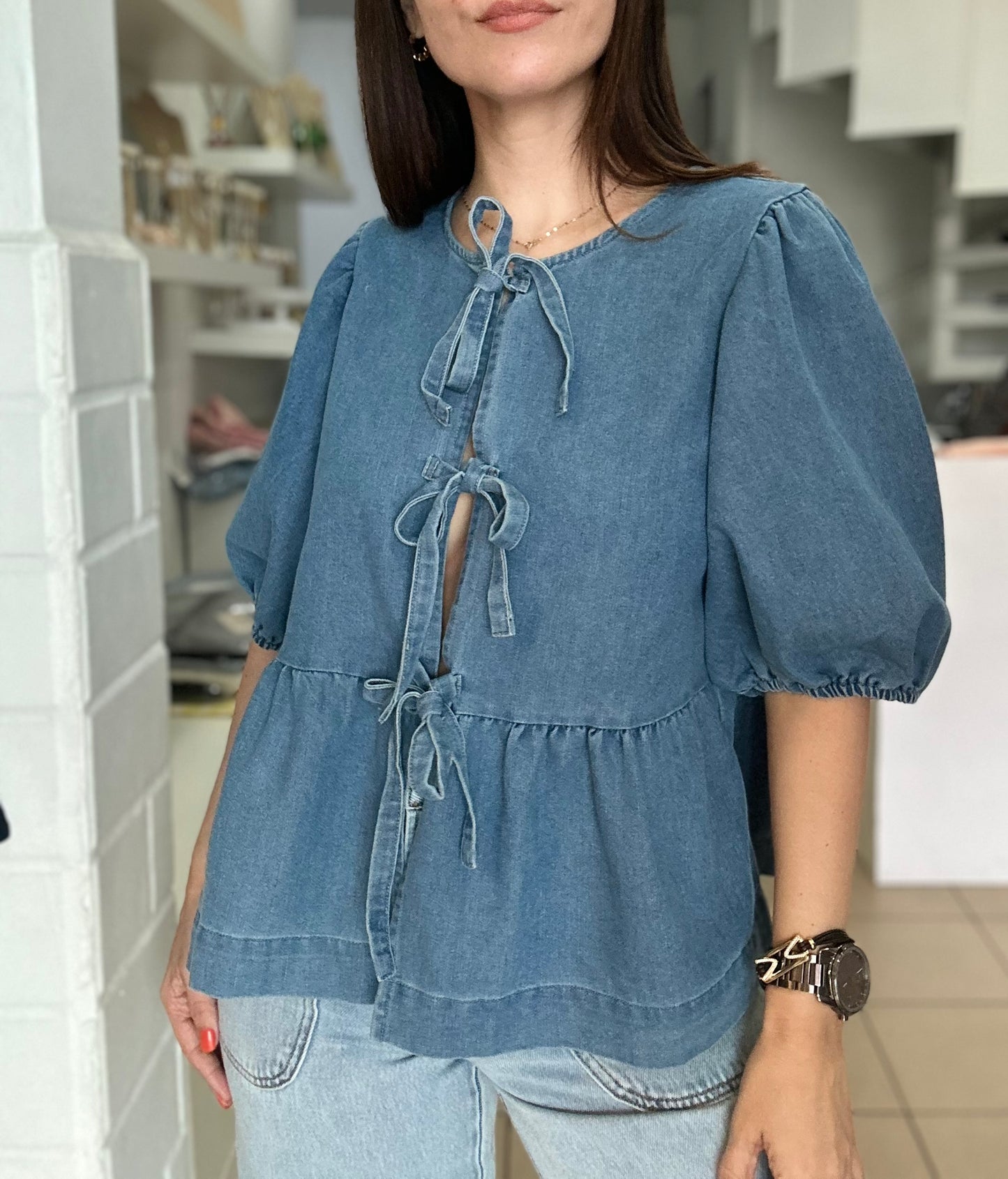 Denim Girl Top