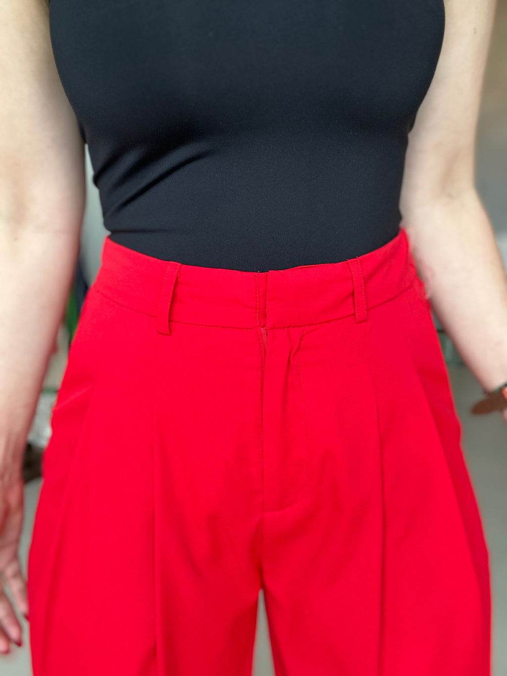 Red Hot Wide Leg Trouser
