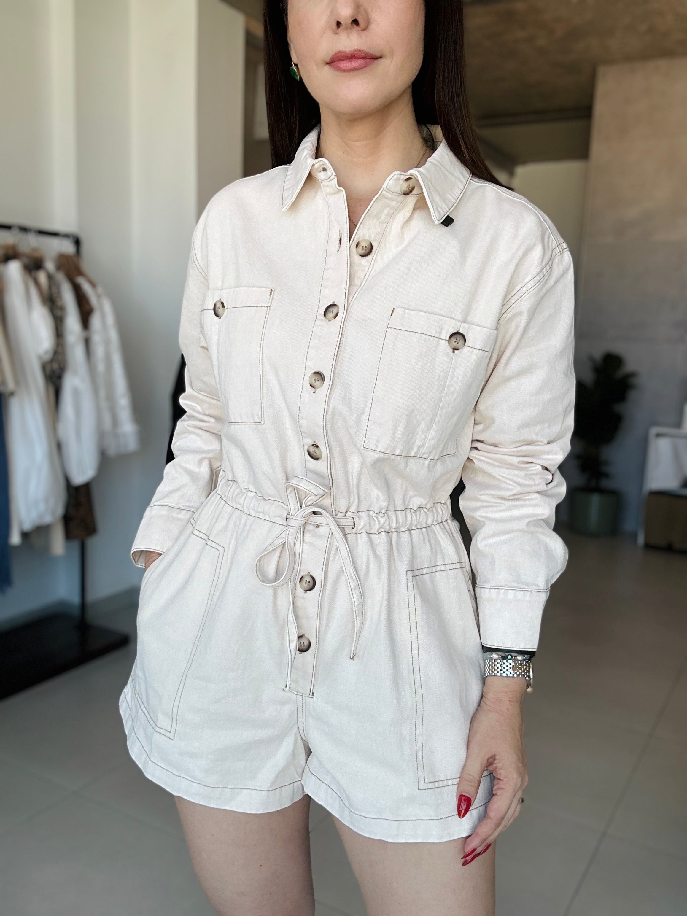 Button Down Romper – Lola Boutique