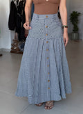 Navy Gingham Skirt