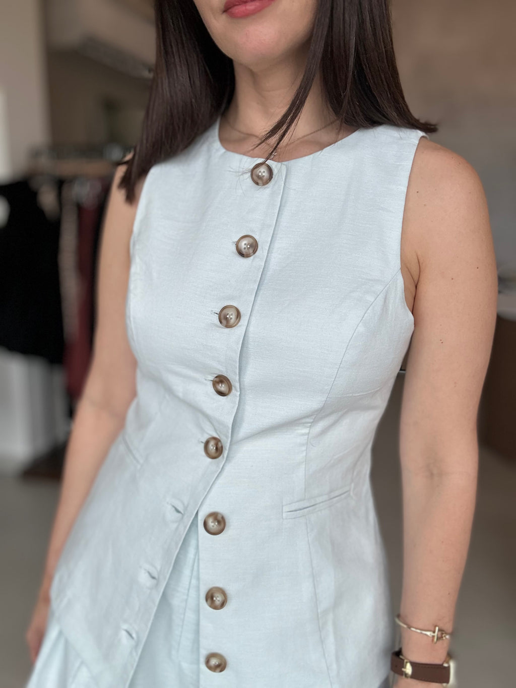 Power Blue Vest+Short Set