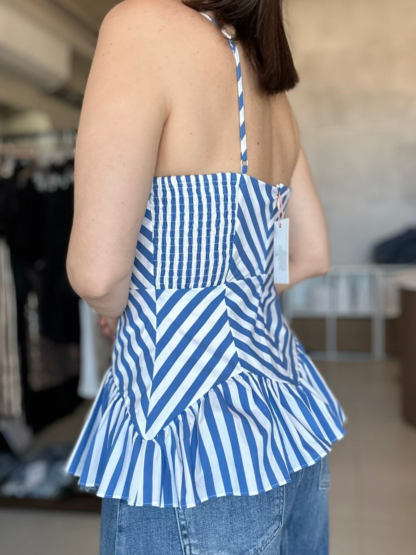 Stripe Peplum Top