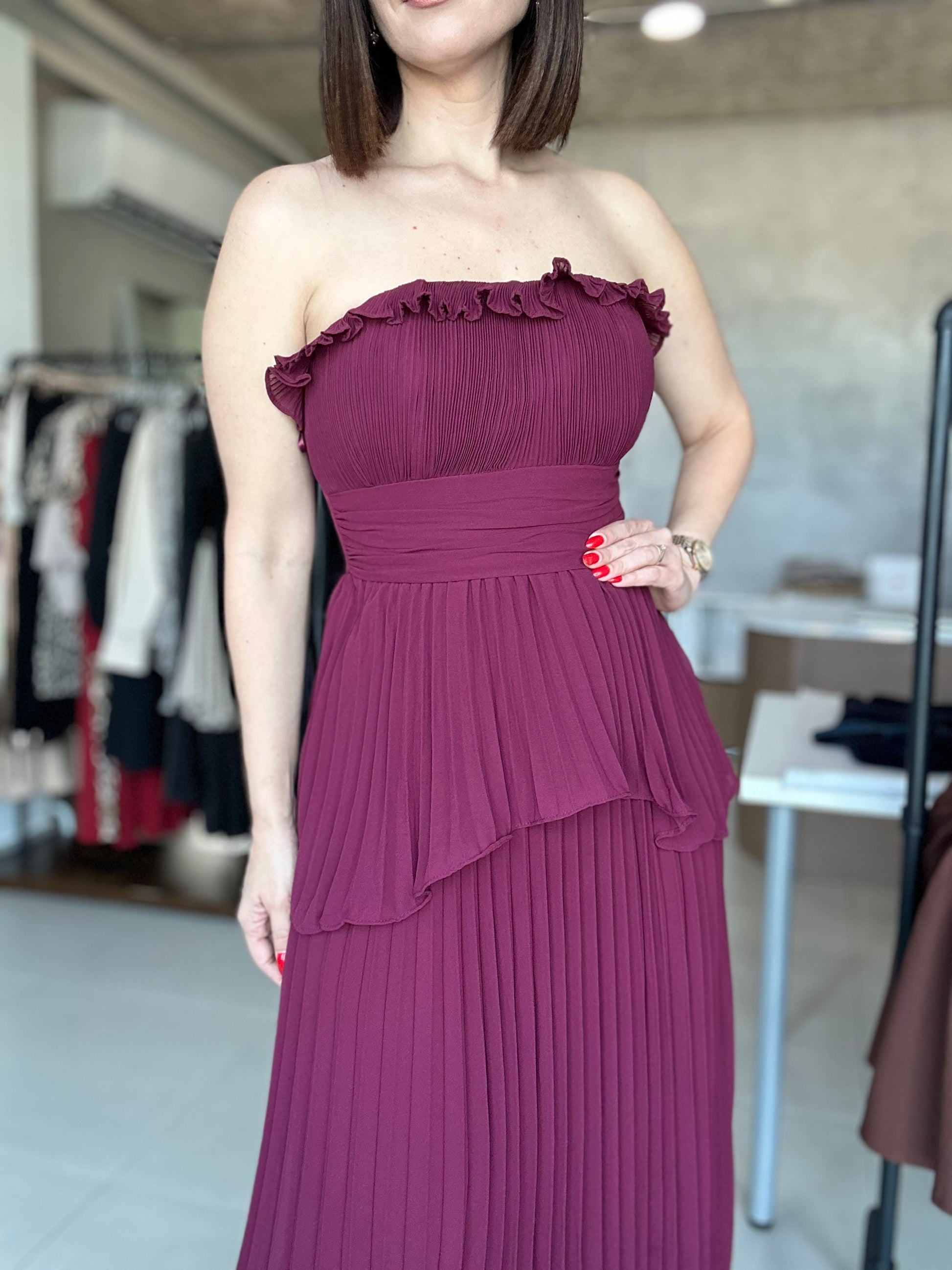 Wine Formal Dress