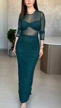 Hunert Green Mesh Dress