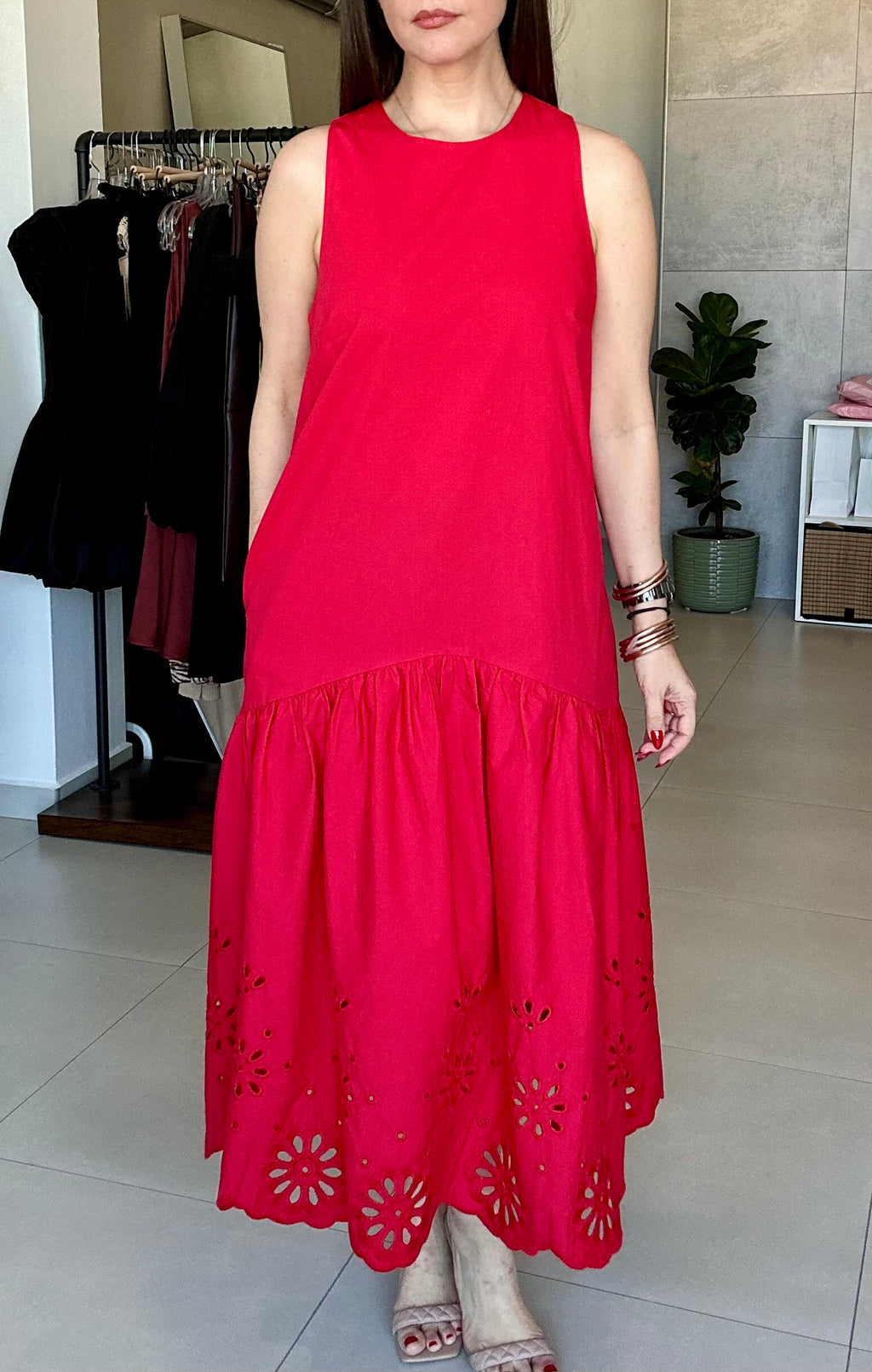 True Red Midi Dress