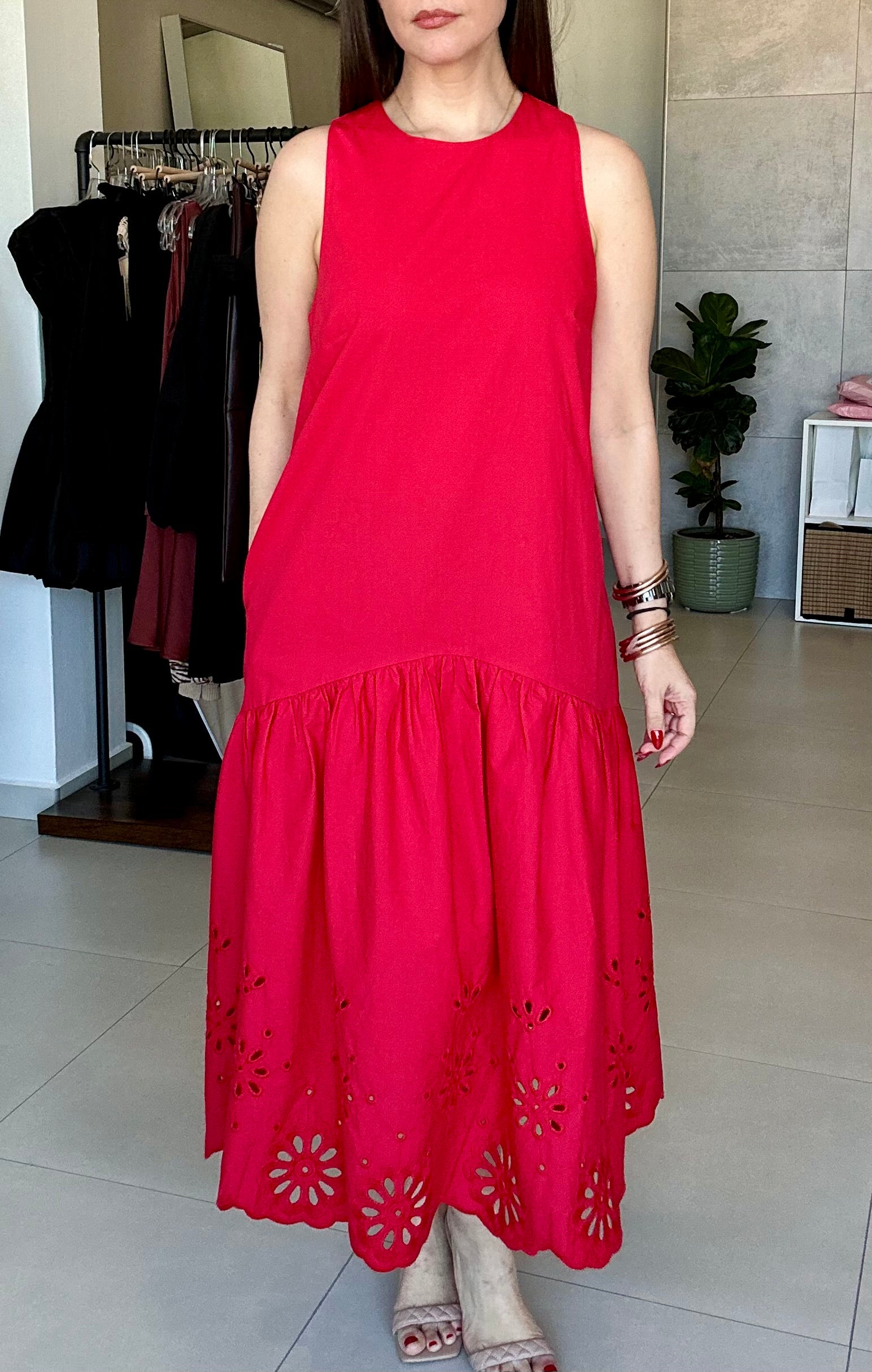 True Red Midi Dress