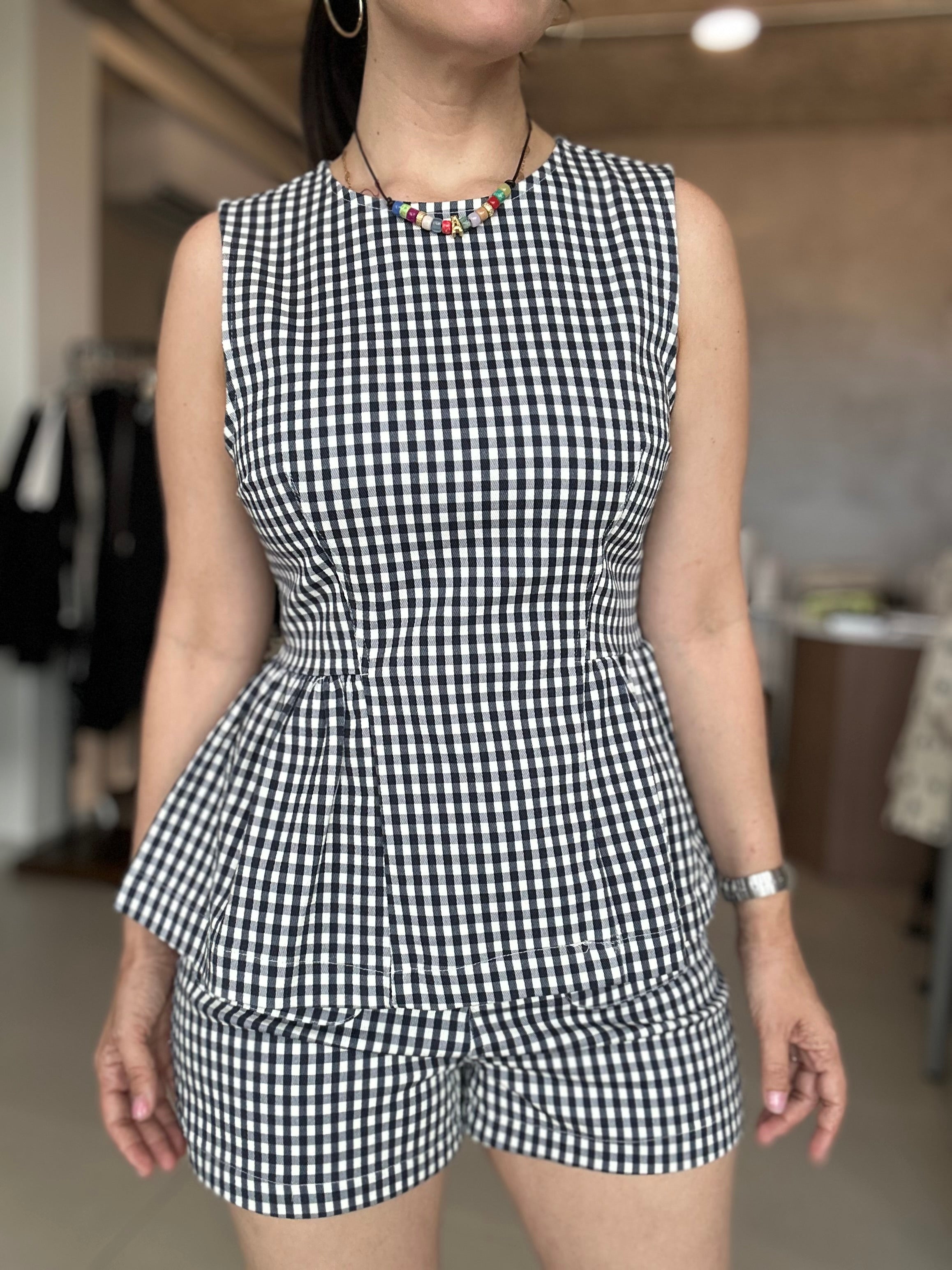 Navy Gingham Cuttest Set