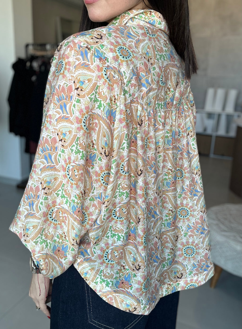 Paisley Button Down Blouse