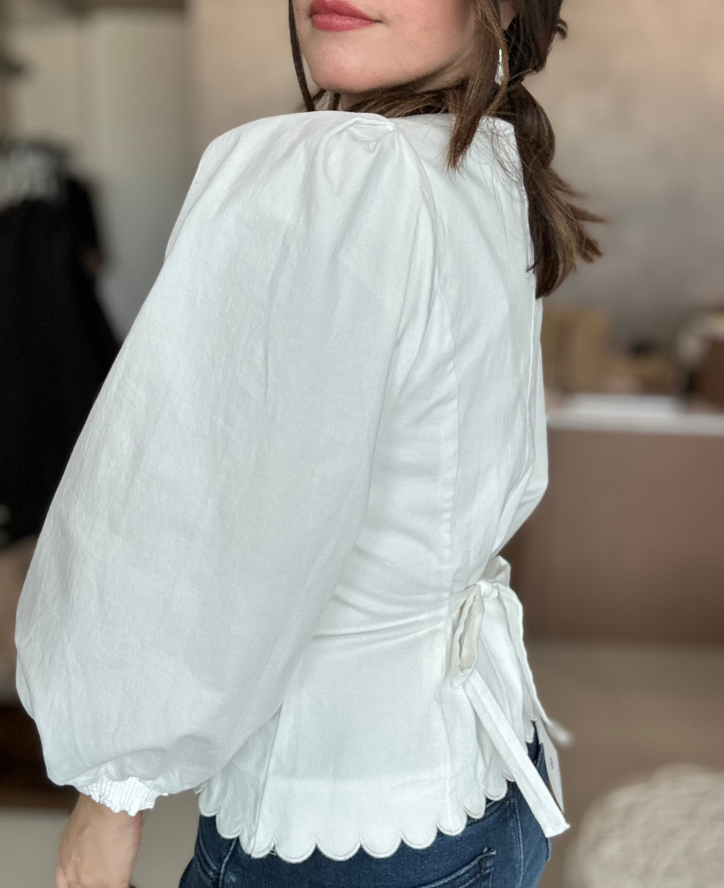 White Embroidered Blouse