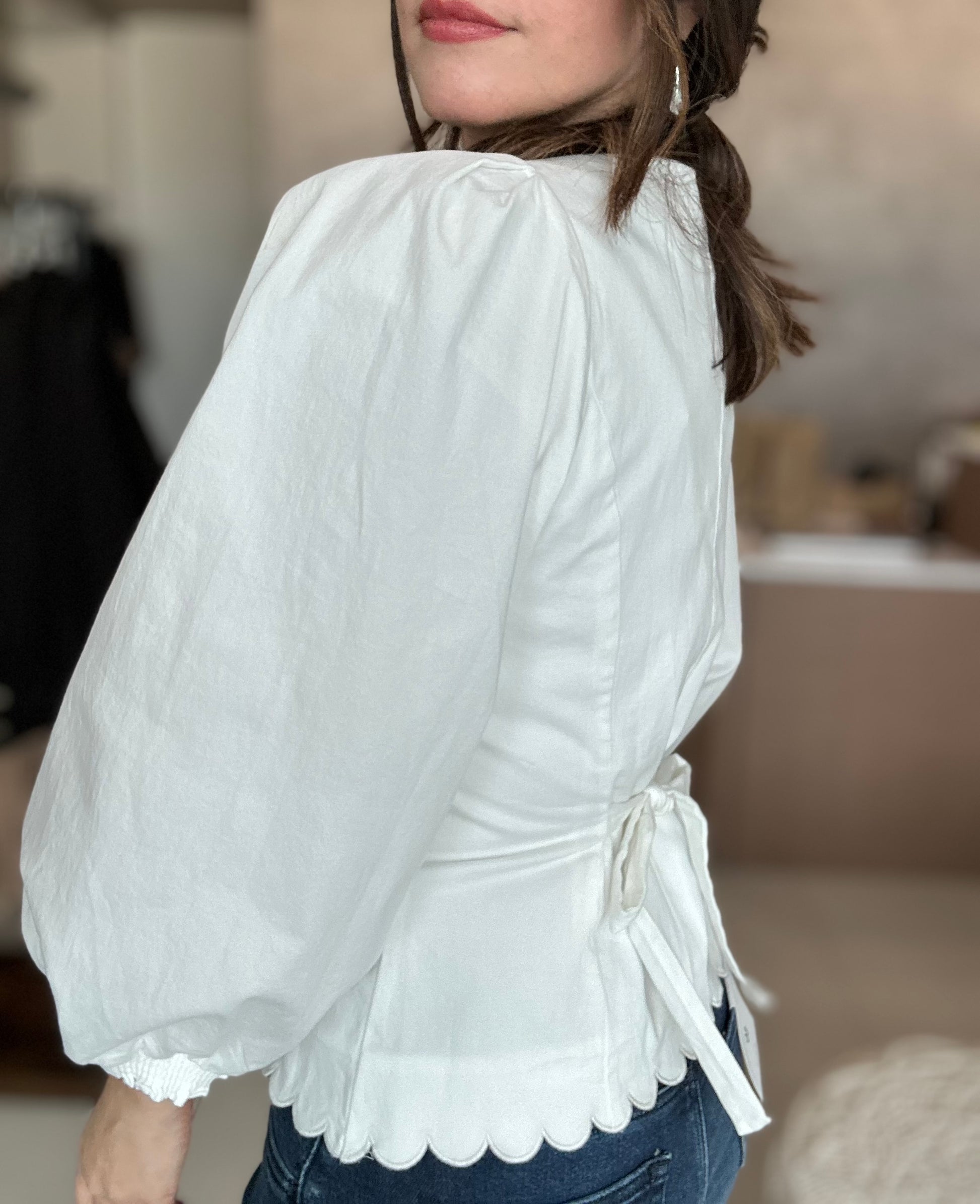 White Embroidered Blouse