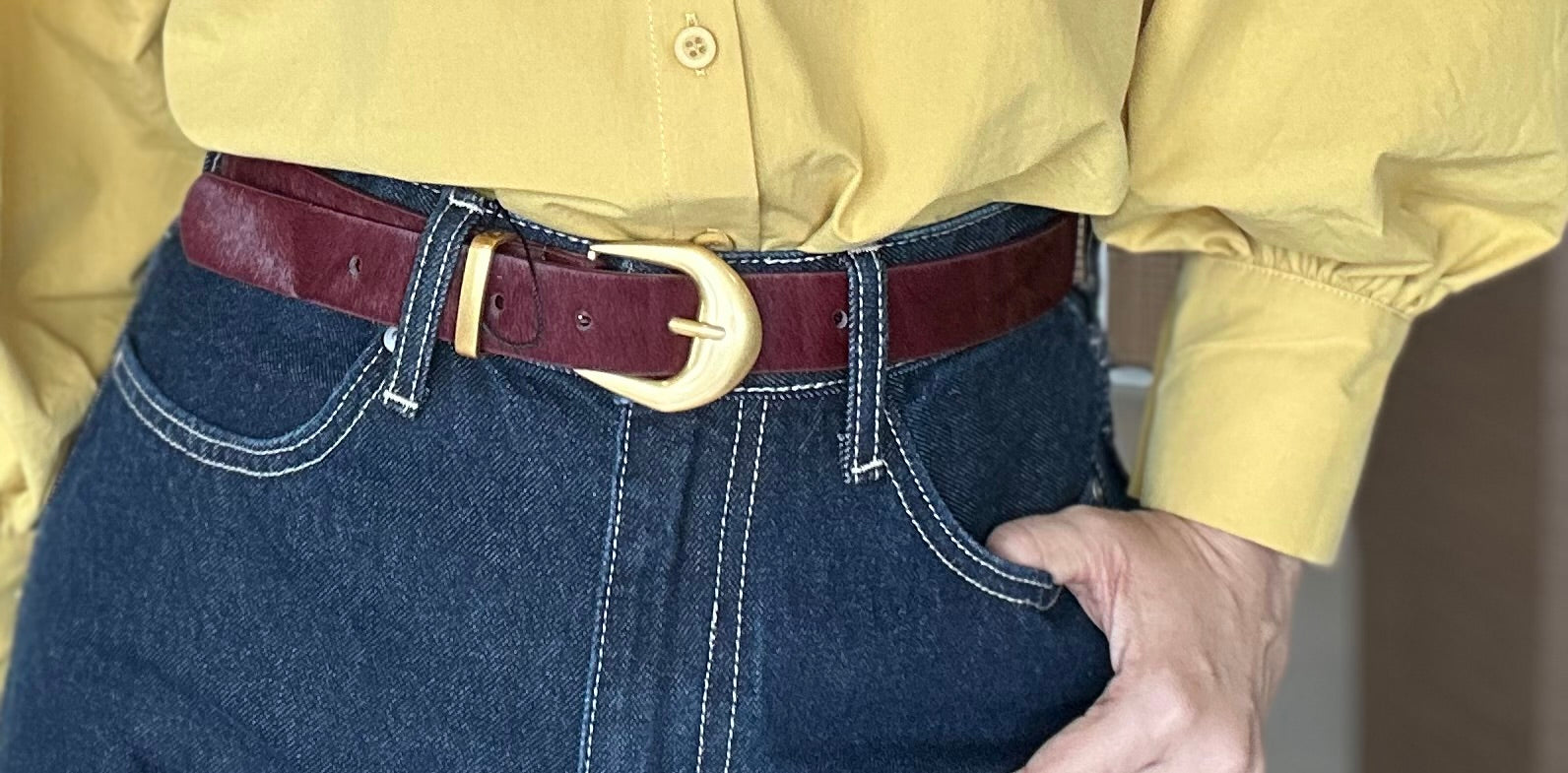 Burgundy Belt (Genuine Leather)