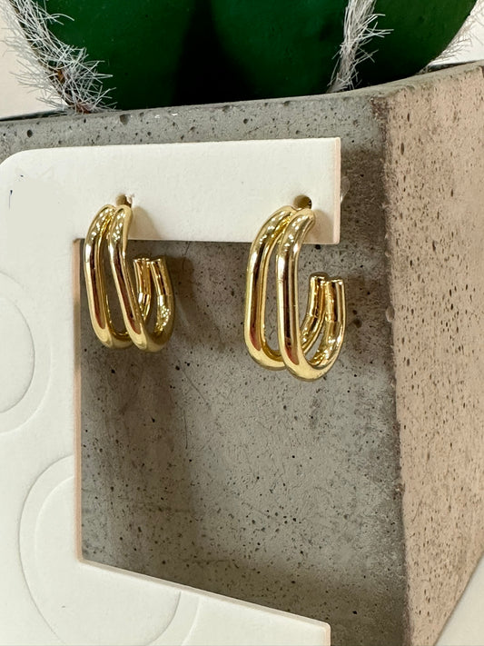 1" Double Hoop Earings