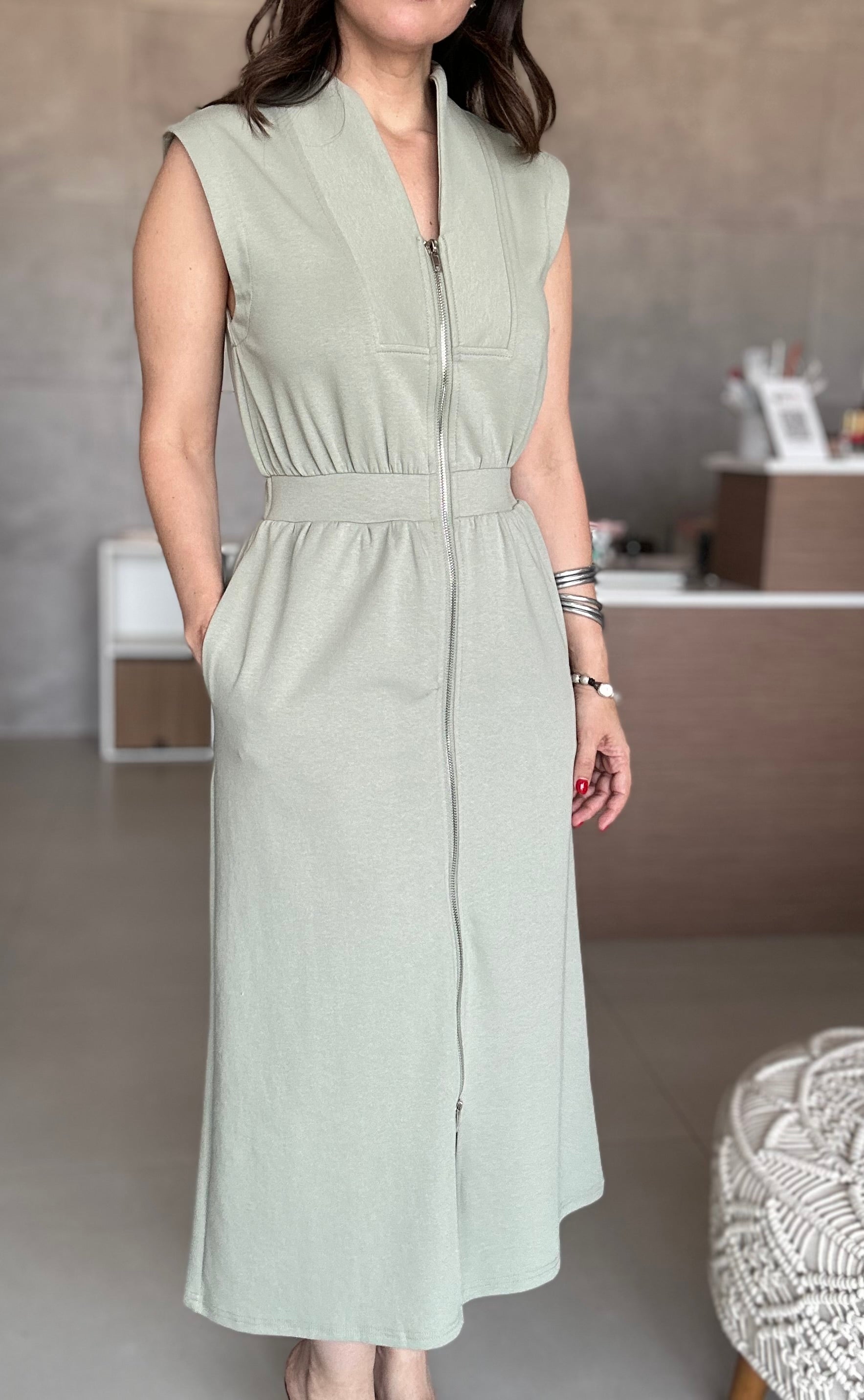 Sage Midi Dress